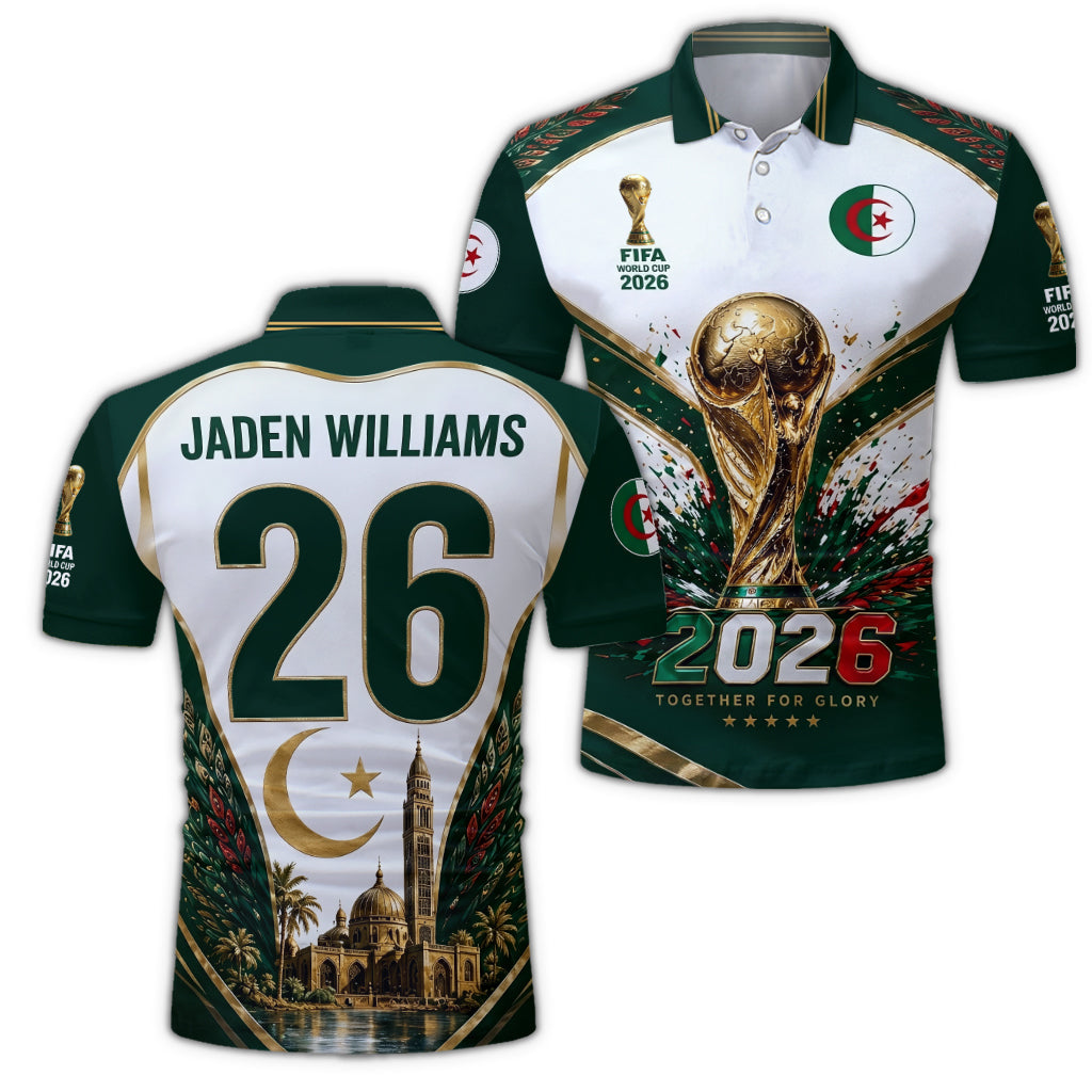 World Cup 2026 Algeria Fans - Personalized Soccer Polo Shirt