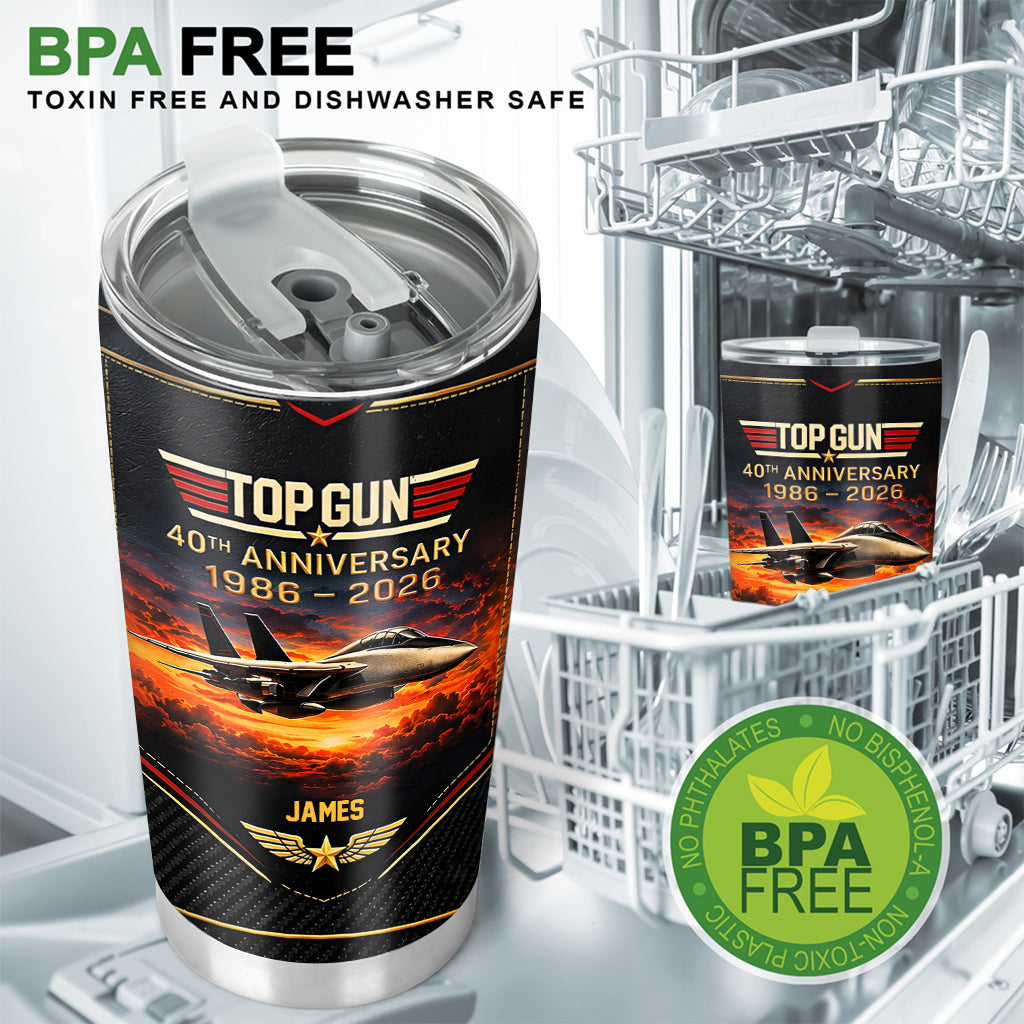 Air Force 40th Anniversary - Personalized Top Gun Tumbler With Gift Box