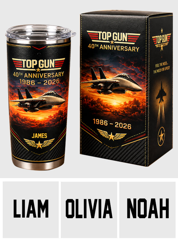 Air Force 40th Anniversary - Personalized Top Gun Tumbler With Gift Box