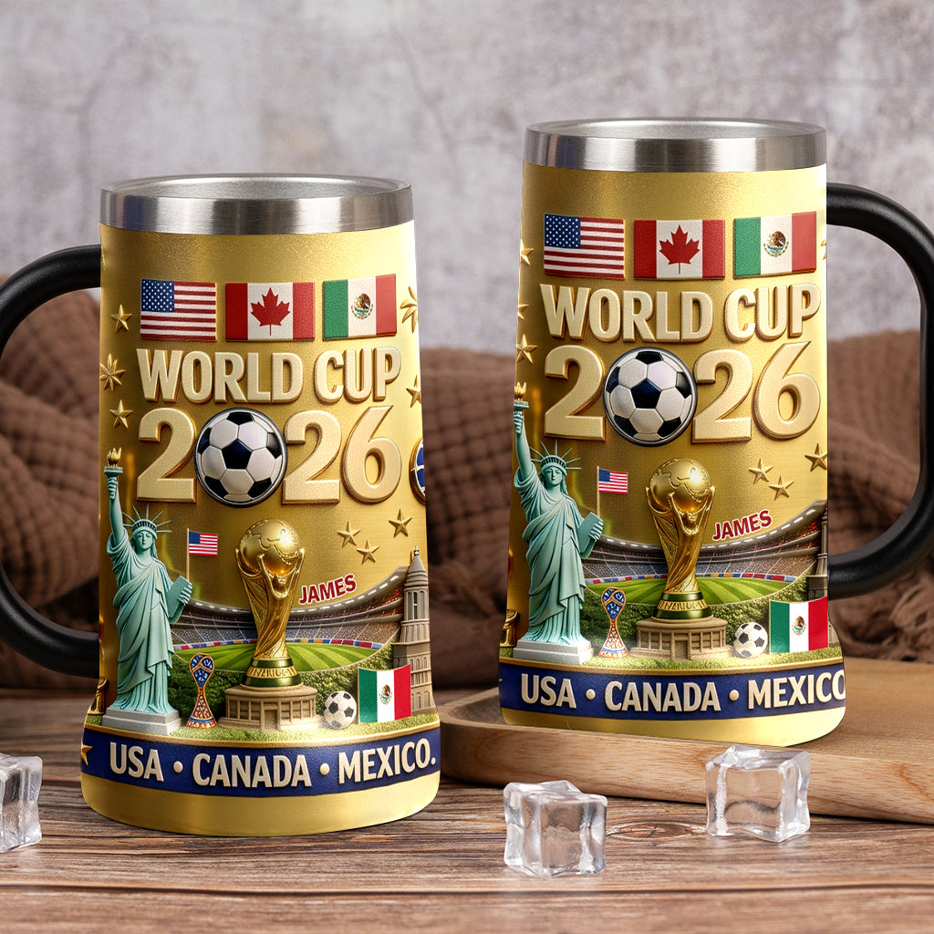 World Cup 2026 Celebration - Personalized Soccer Beer Stein