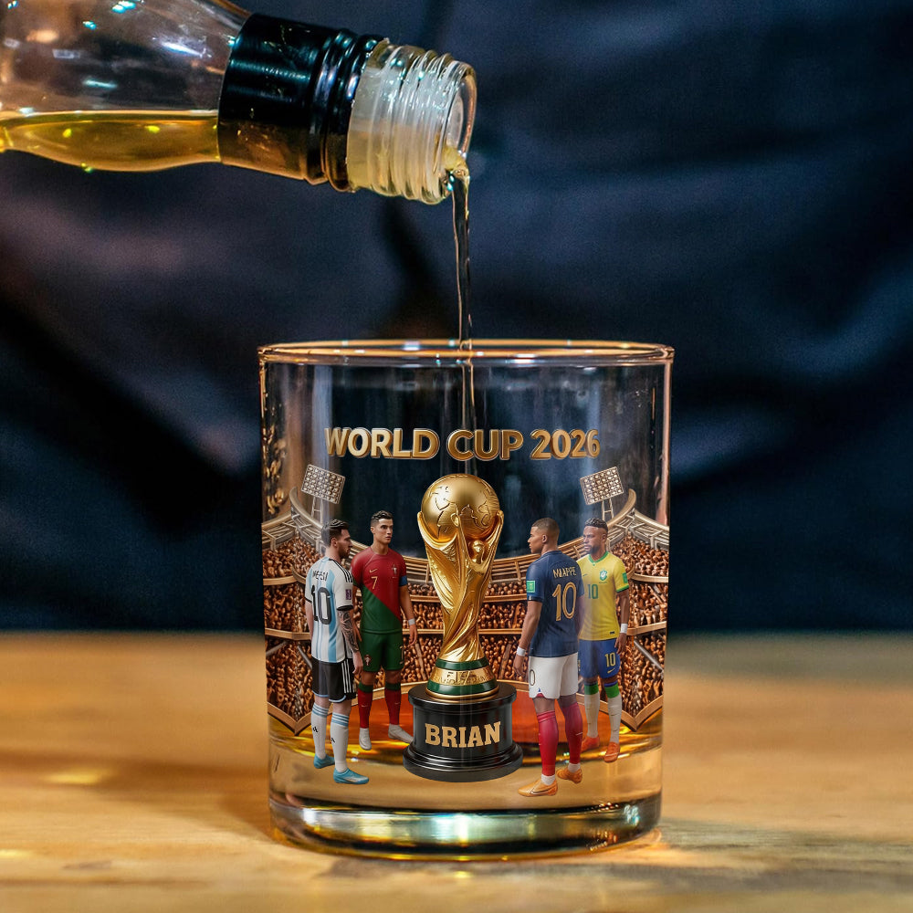 Who Will Be The Champion - Personalized Soccer Whiskey Decanter Set