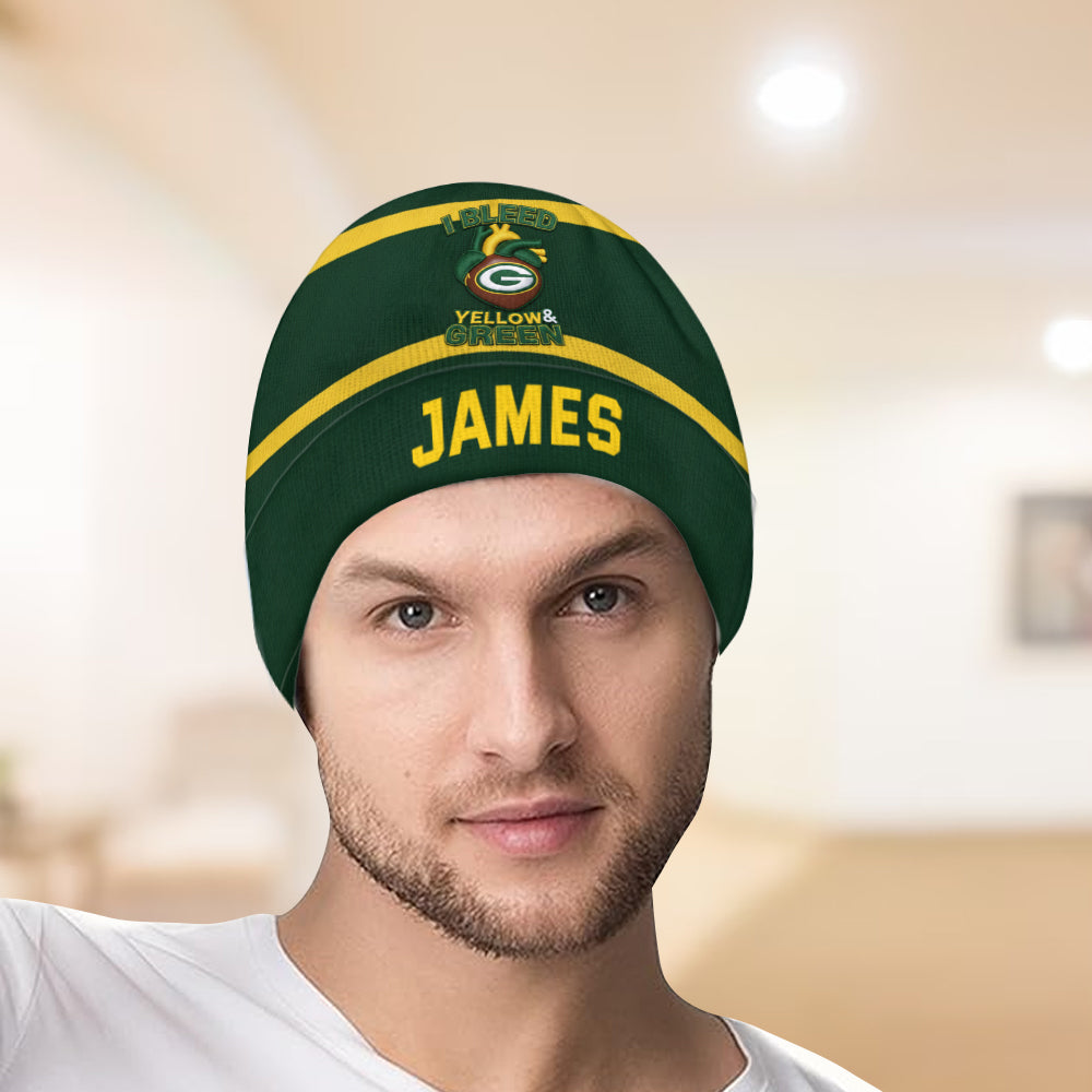 Green Bay Football Team - Personalized American Football Beanie Hat