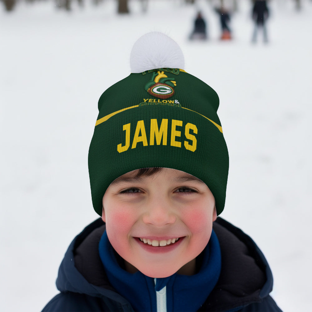 Green Bay Football Team - Personalized American Football Beanie Hat