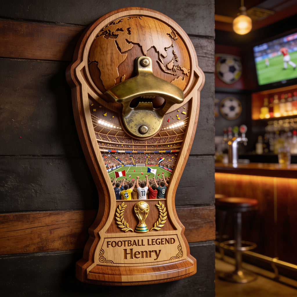 Football Legend - Personalized Soccer Wall Bottle Opener