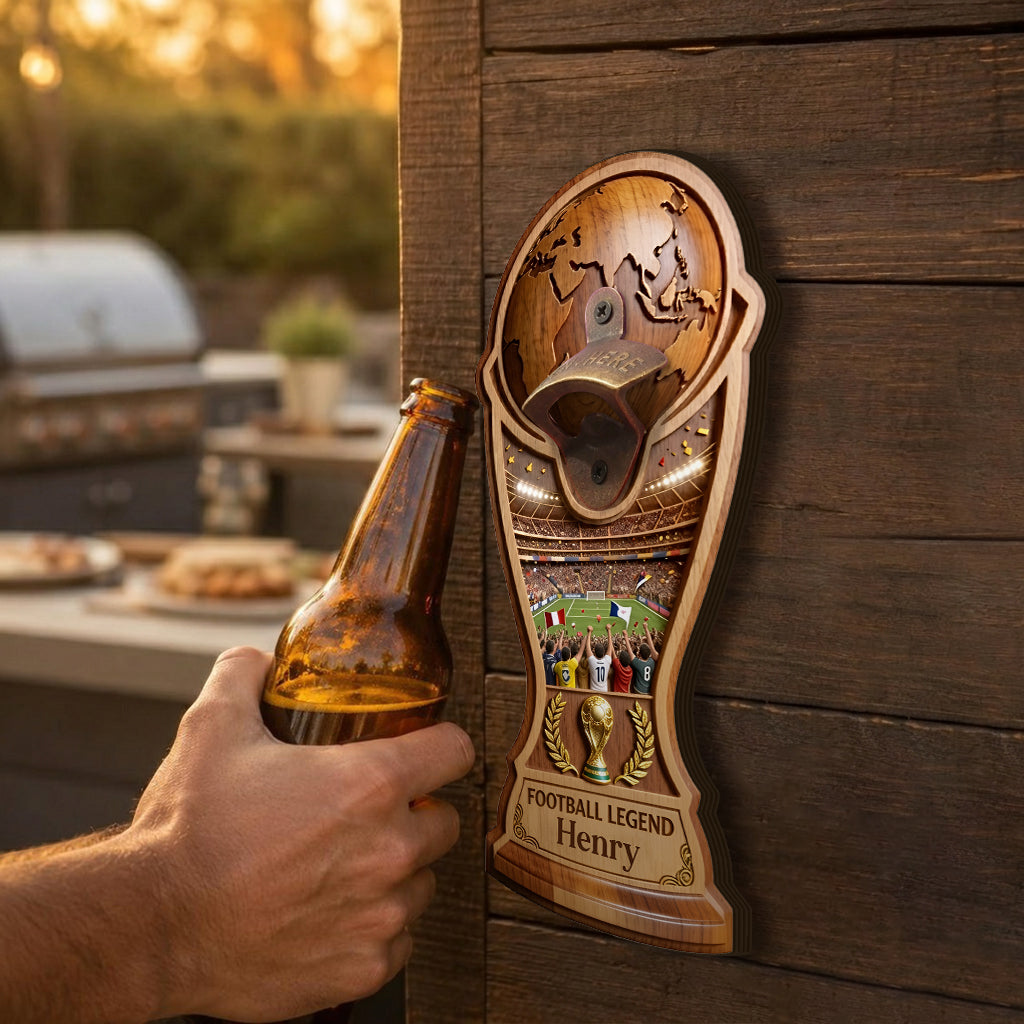 Football Legend - Personalized Soccer Wall Bottle Opener