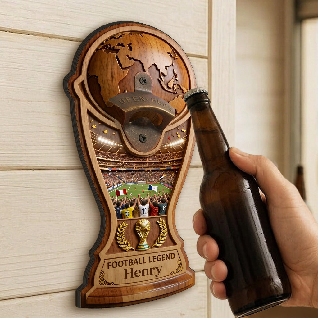 Football Legend - Personalized Soccer Wall Bottle Opener