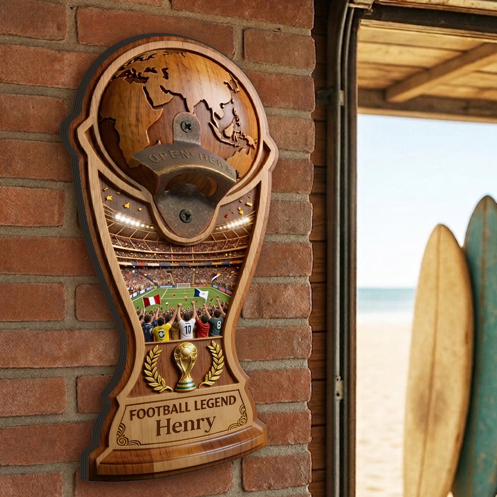 Football Legend - Personalized Soccer Wall Bottle Opener