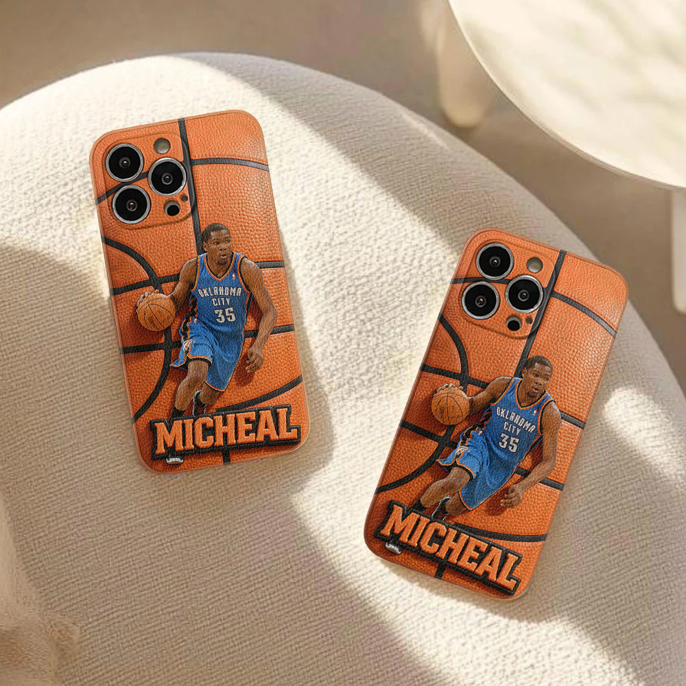 Love Basketball - Personalized Sport Leather Phone Case