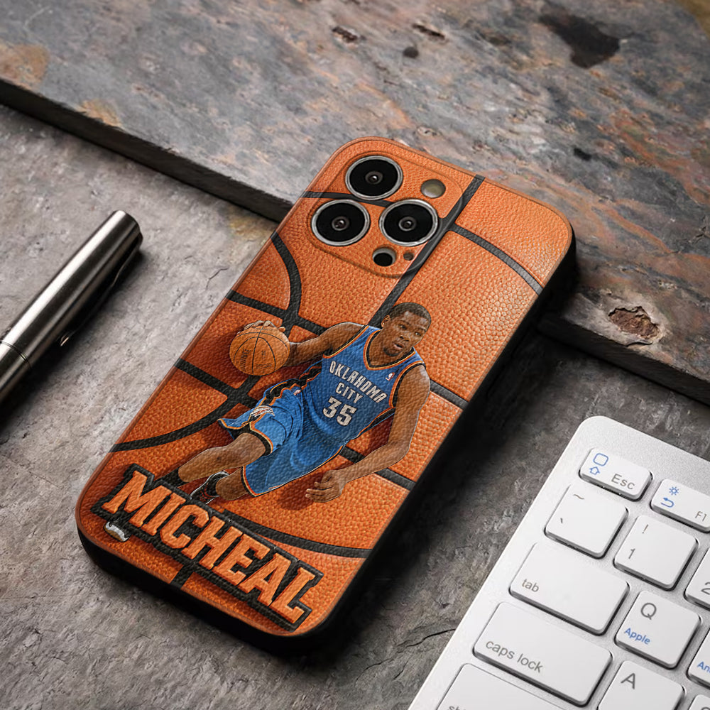 Love Basketball - Personalized Sport Leather Phone Case
