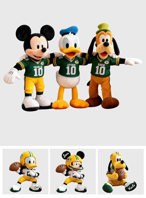 National Football Team, Magical Cartoon Mouse - Personalized American Football Shaped Pillow