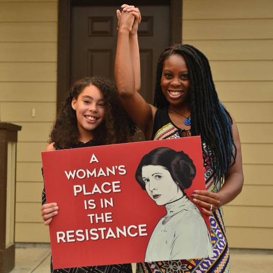 A Woman's Place The Force Garden House Decor Yard Sign