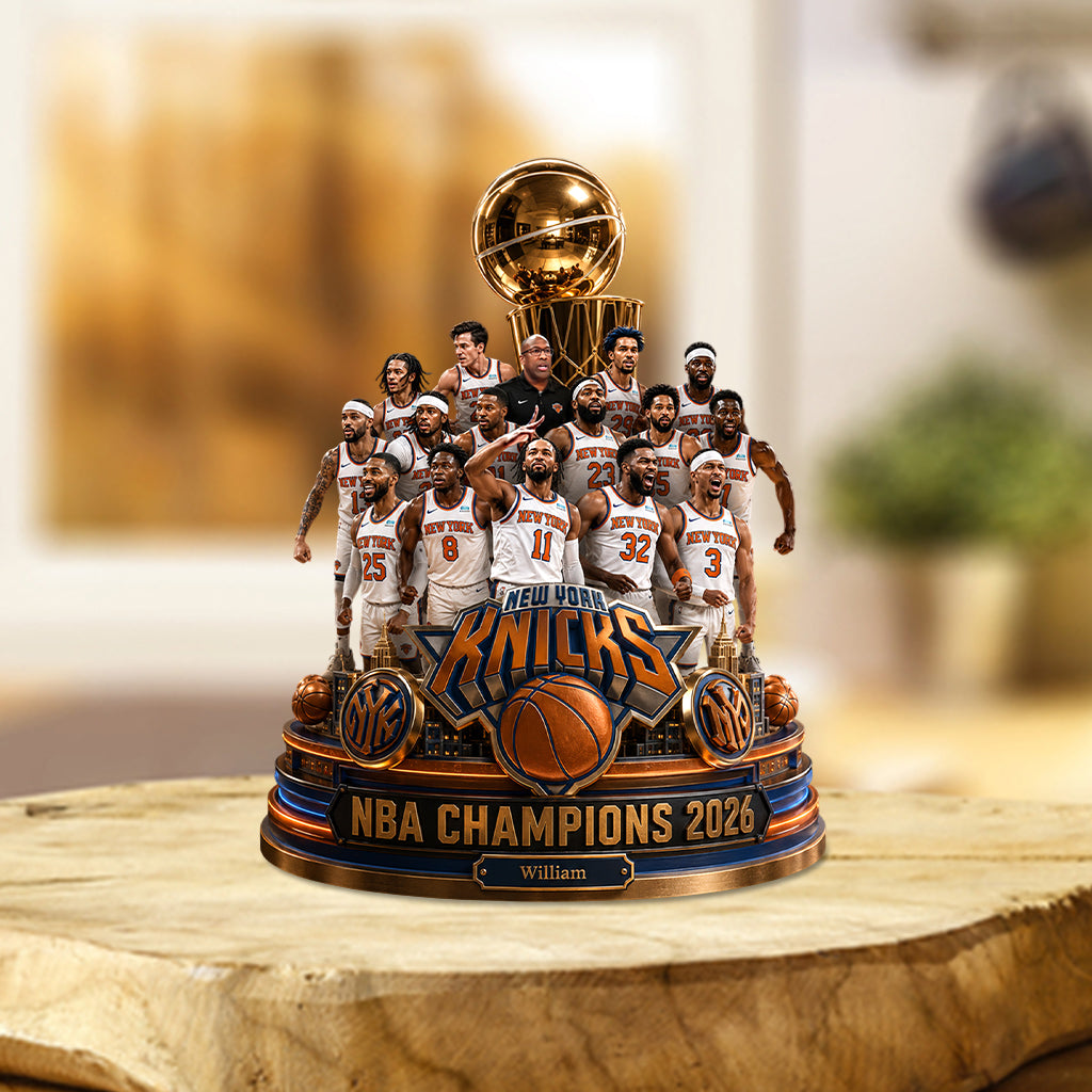 New York Basketball Champions - Personalized Basketball Custom Shaped Acrylic Plaque