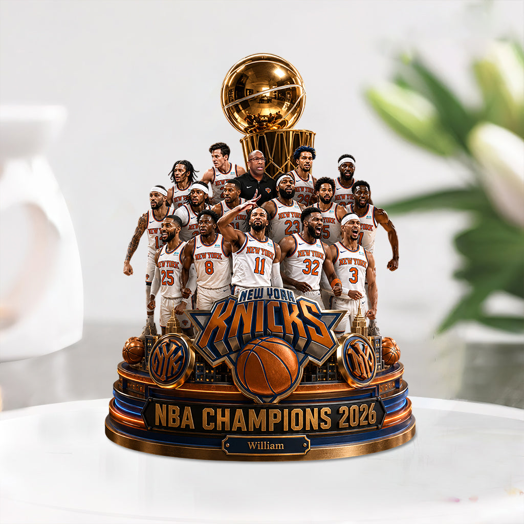 New York Basketball Champions - Personalized Basketball Custom Shaped Acrylic Plaque
