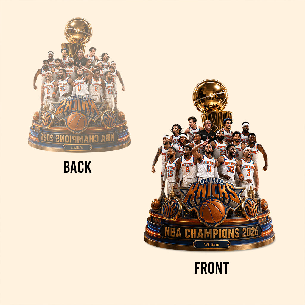 New York Basketball Champions - Personalized Basketball Custom Shaped Acrylic Plaque