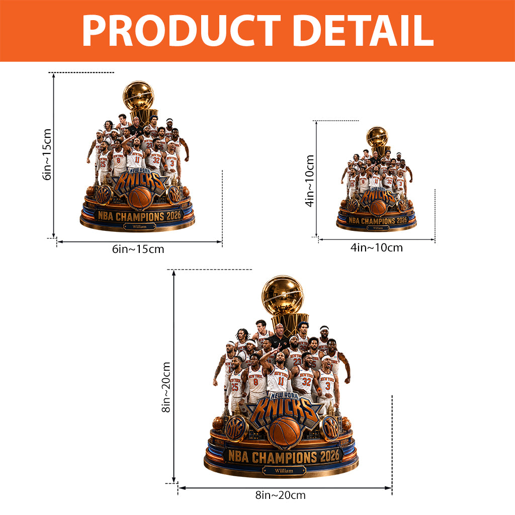 New York Basketball Champions - Personalized Basketball Custom Shaped Acrylic Plaque