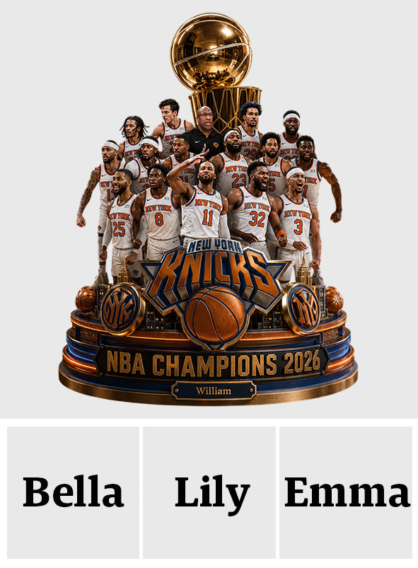 New York Basketball Champions - Personalized Basketball Custom Shaped Acrylic Plaque