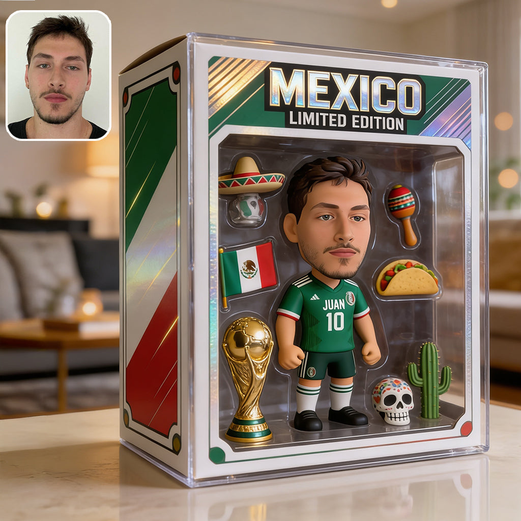 Mexico Soccer Player - Personalized Soccer Custom Shaped Acrylic Plaque