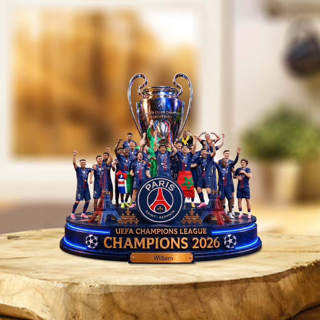 UEFA Champions League - Personalized Soccer Custom Shaped Acrylic Plaque