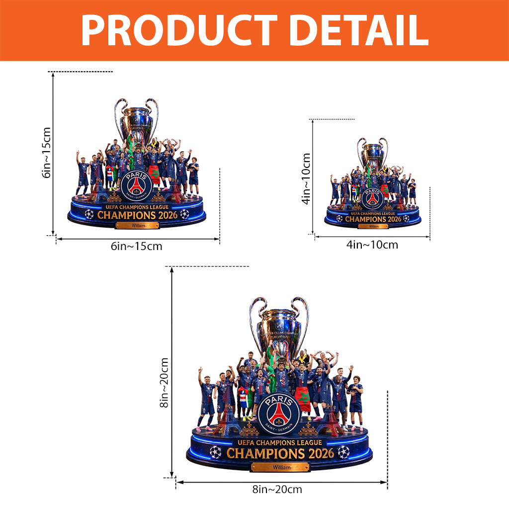 UEFA Champions League - Personalized Soccer Custom Shaped Acrylic Plaque