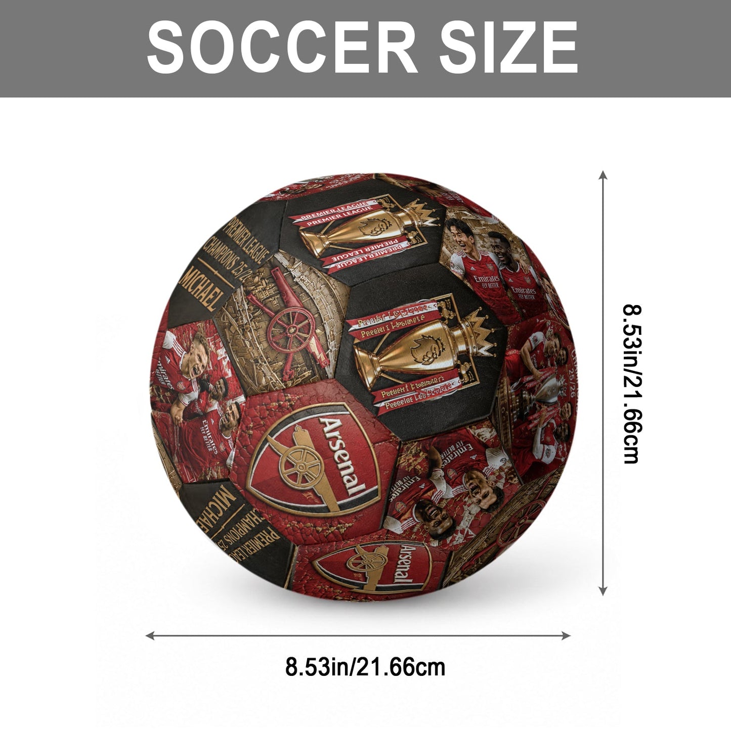 Premier League Champion 25/26 - Personalized Soccer Multi-Sport Ball