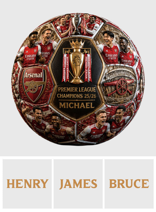 Premier League Champion 25/26 - Personalized Soccer Multi-Sport Ball