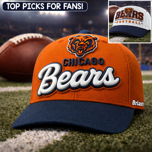 National Foot Ball Team, Bears Football Team - Personalized American Football Classic Cap