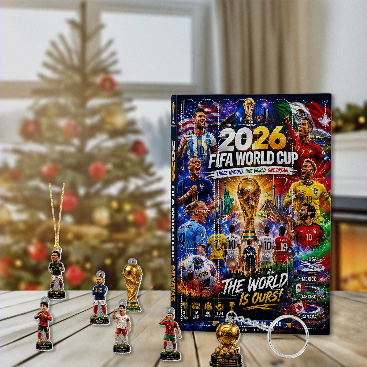 World Cup 2026 - Personalized Soccer Advent Calendar With Ornaments
