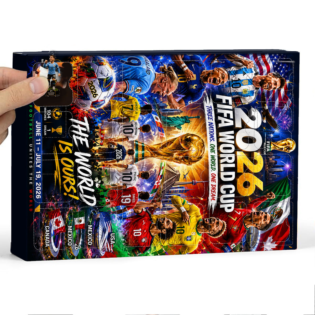 World Cup 2026 - Personalized Soccer Advent Calendar With Ornaments