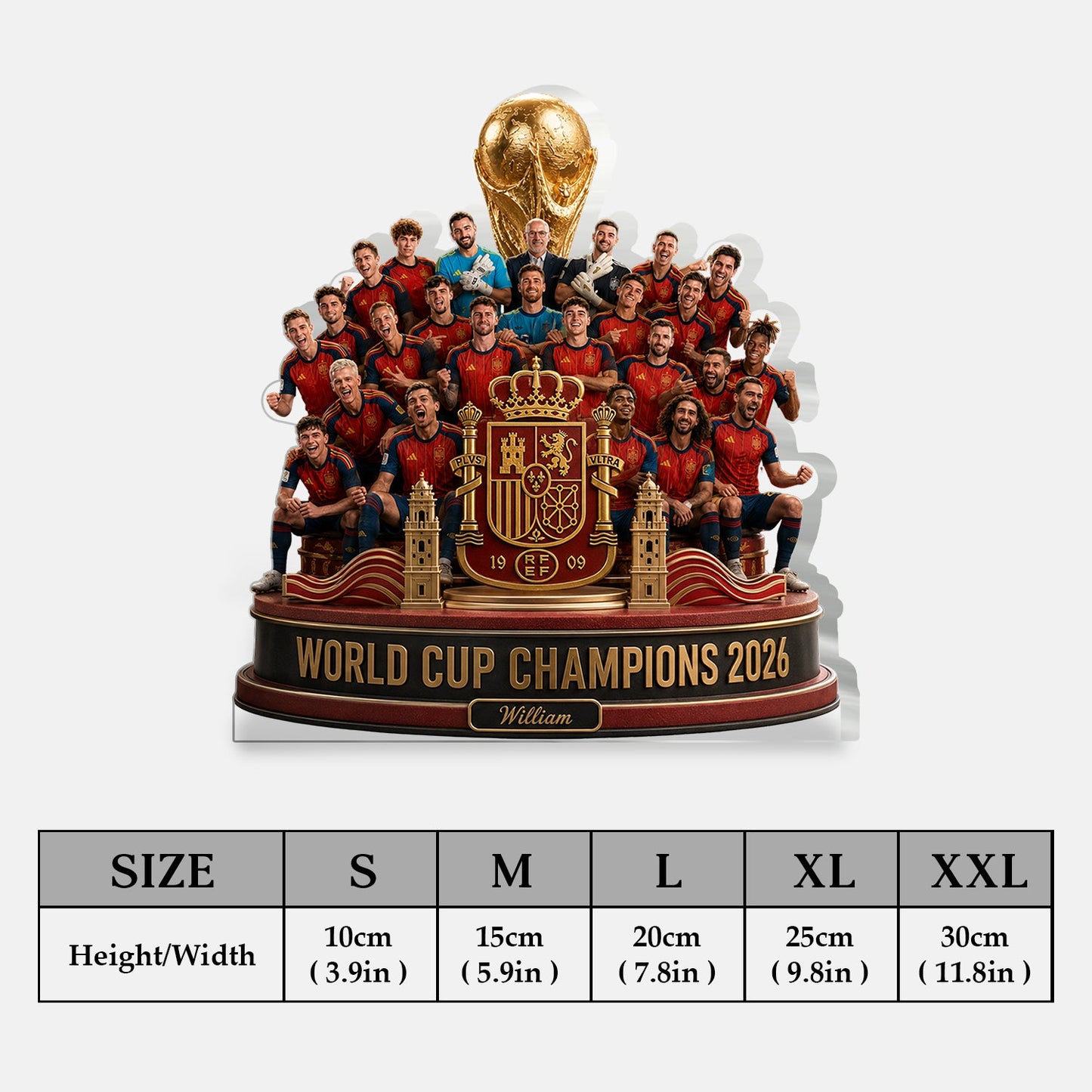 World Cup Champion 2026 - Personalized Trending 2-Side Printed Acrylic Plaque