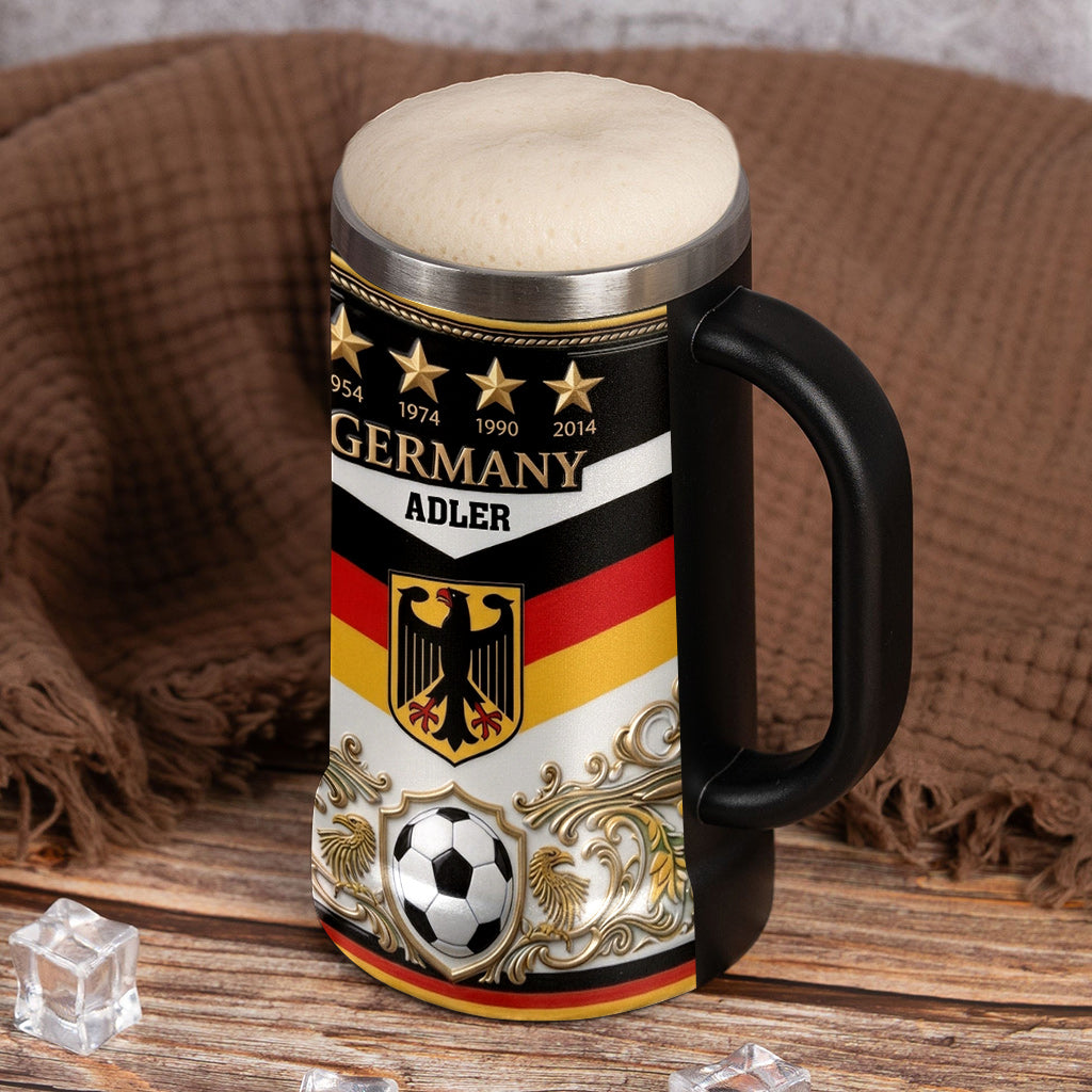 Germany Four Times Champion - Personalized Soccer Beer Stein