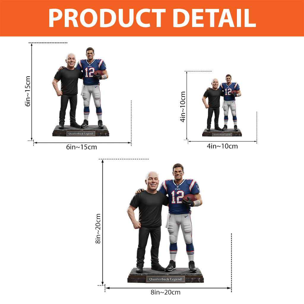 Standing Next To Legend - Custom From Any Photo - Personalized American Football Custom Shaped Acrylic Plaque