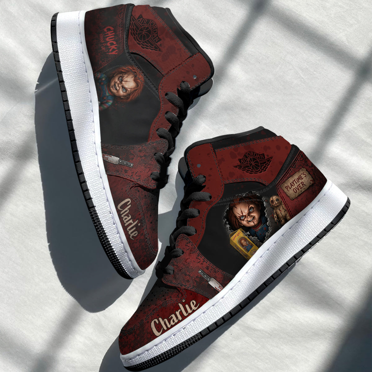 We All Float - Personalized Horror Character Air Jordan Hightop