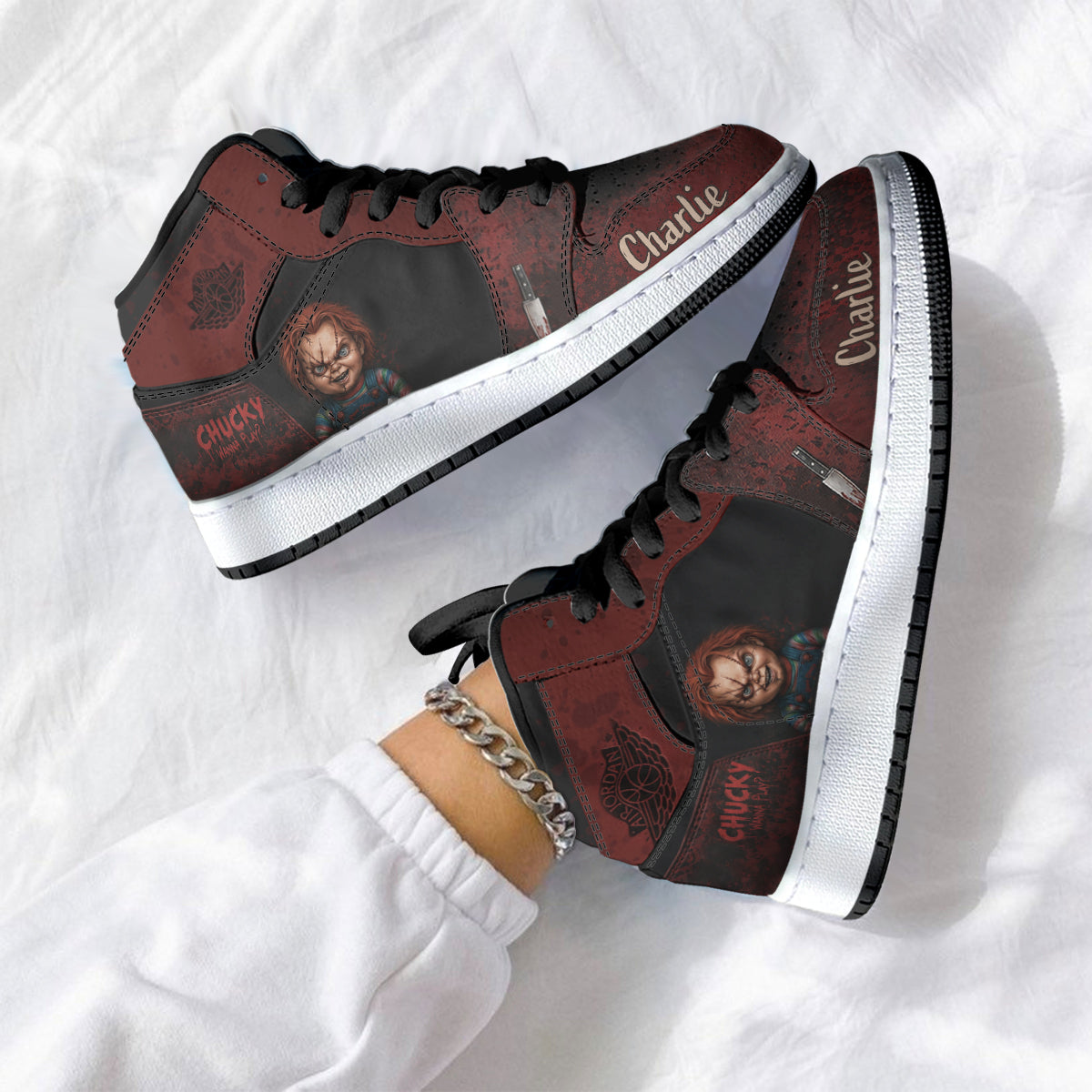 We All Float - Personalized Horror Character Air Jordan Hightop