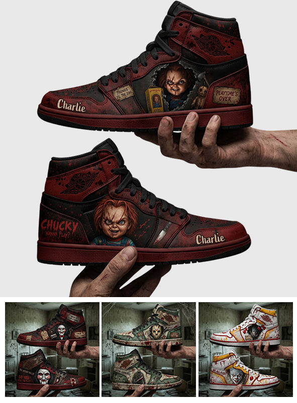 We All Float - Personalized Horror Character Air Jordan Hightop