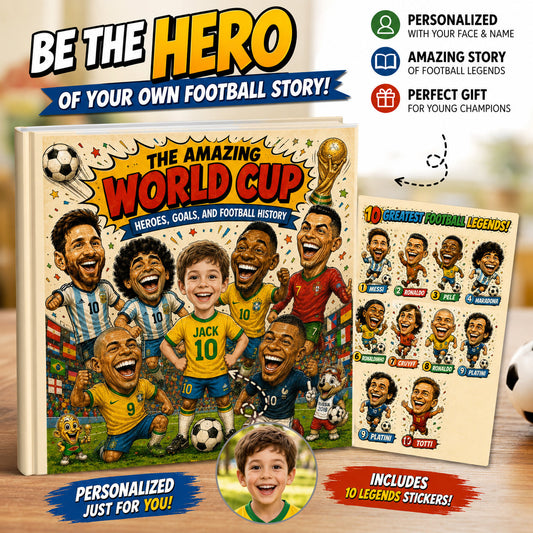 History Of World Cup - Personalized Soccer Story Book & Stickers