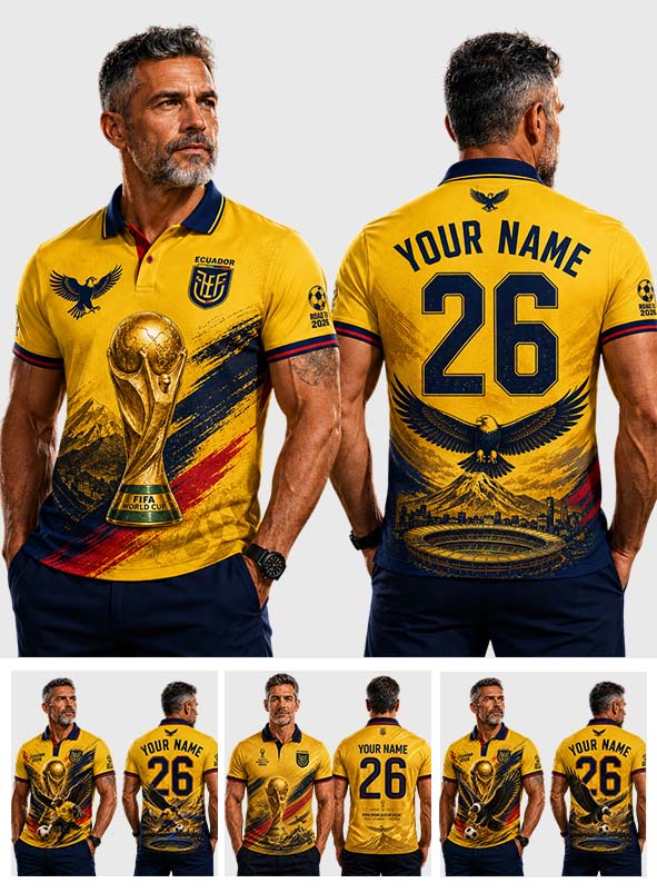 World Cup 2026, Ecuador - Personalized Soccer Polo Shirt