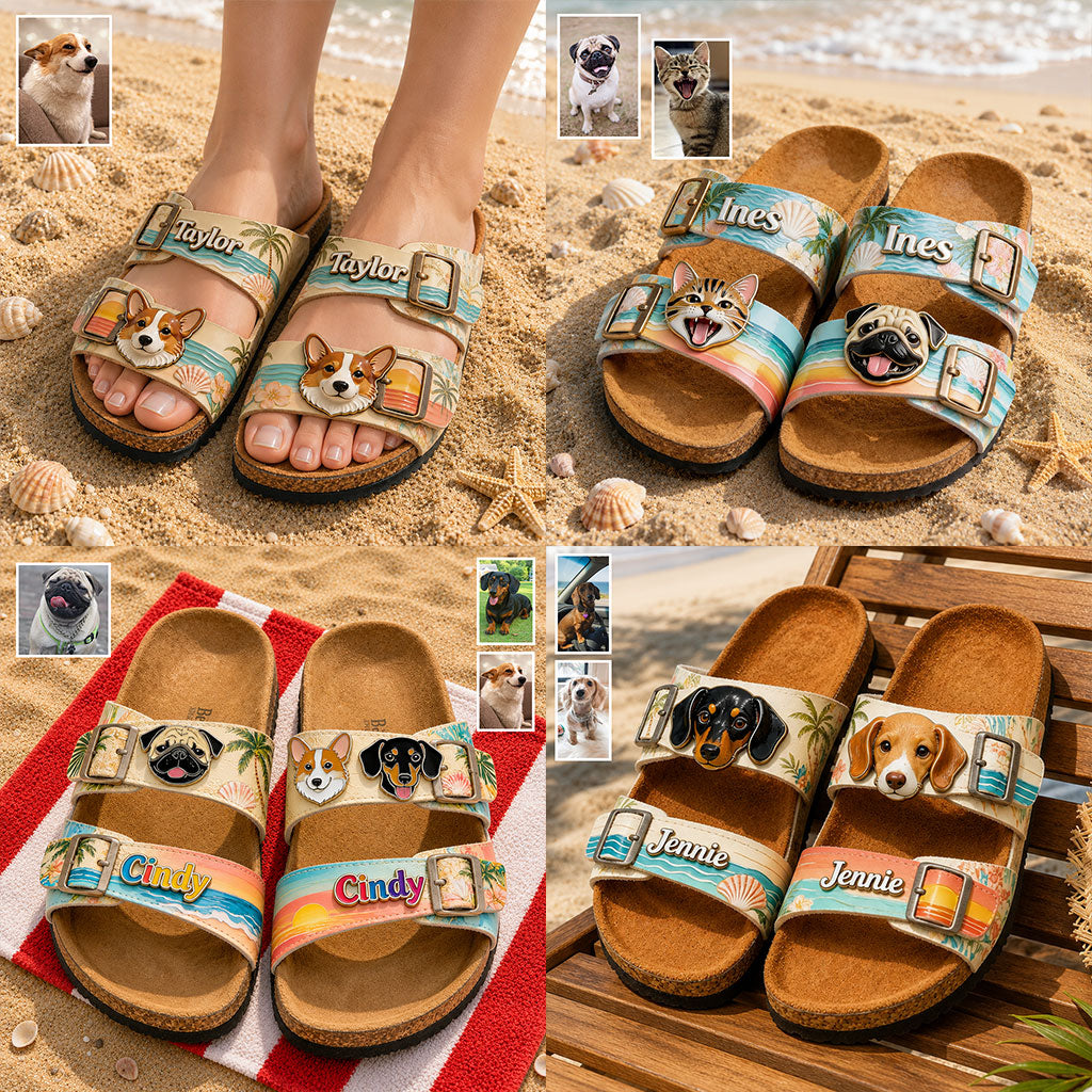 Summer Time - Personalized Dog Sandal Birken