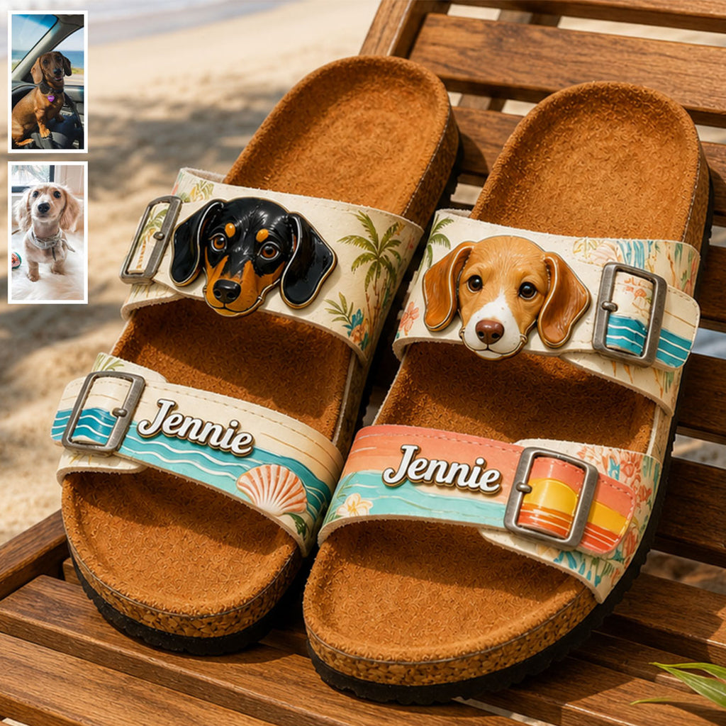 Summer Time - Personalized Dog Sandal Birken