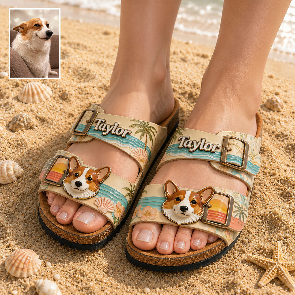 Summer Time - Personalized Dog Sandal Birken