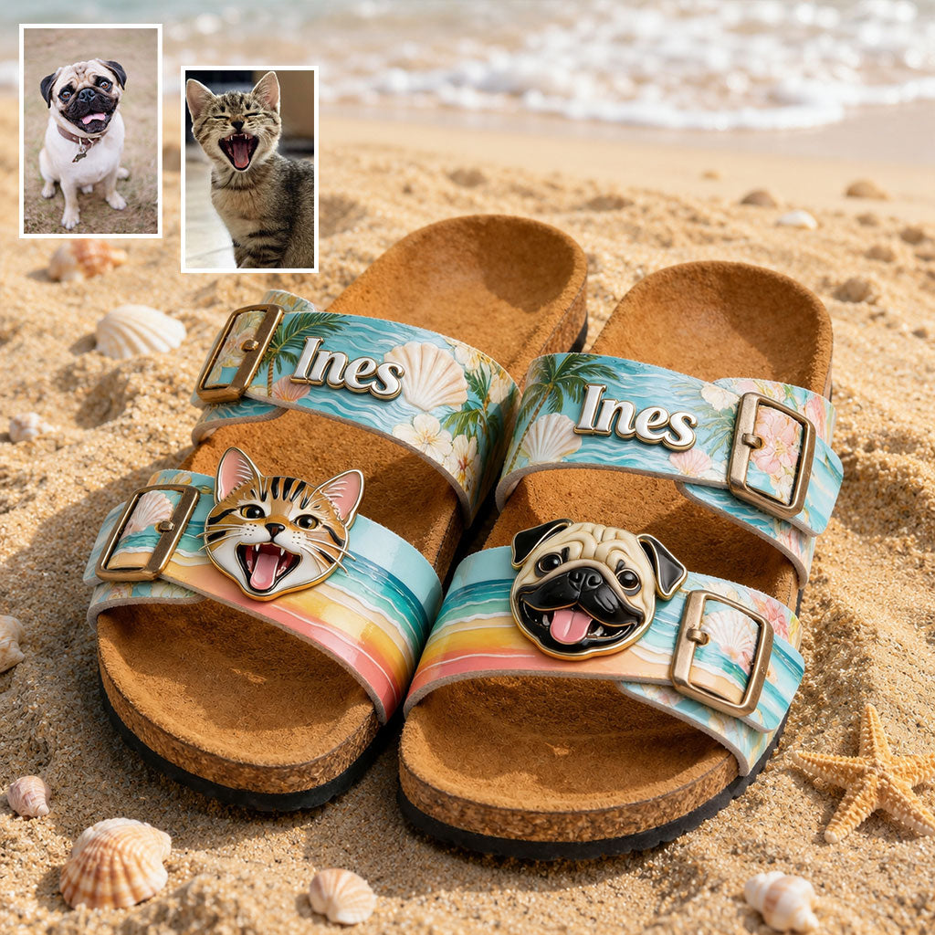 Summer Time - Personalized Dog Sandal Birken