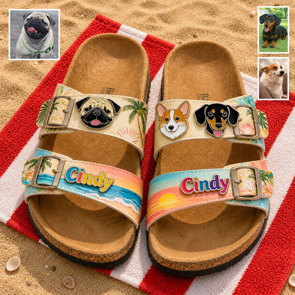 Summer Time - Personalized Dog Sandal Birken