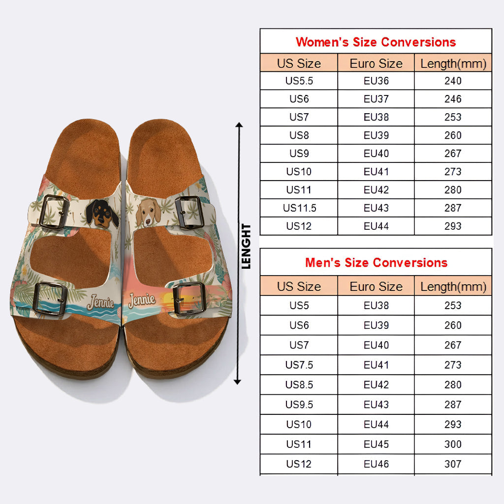 Summer Time - Personalized Dog Sandal Birken