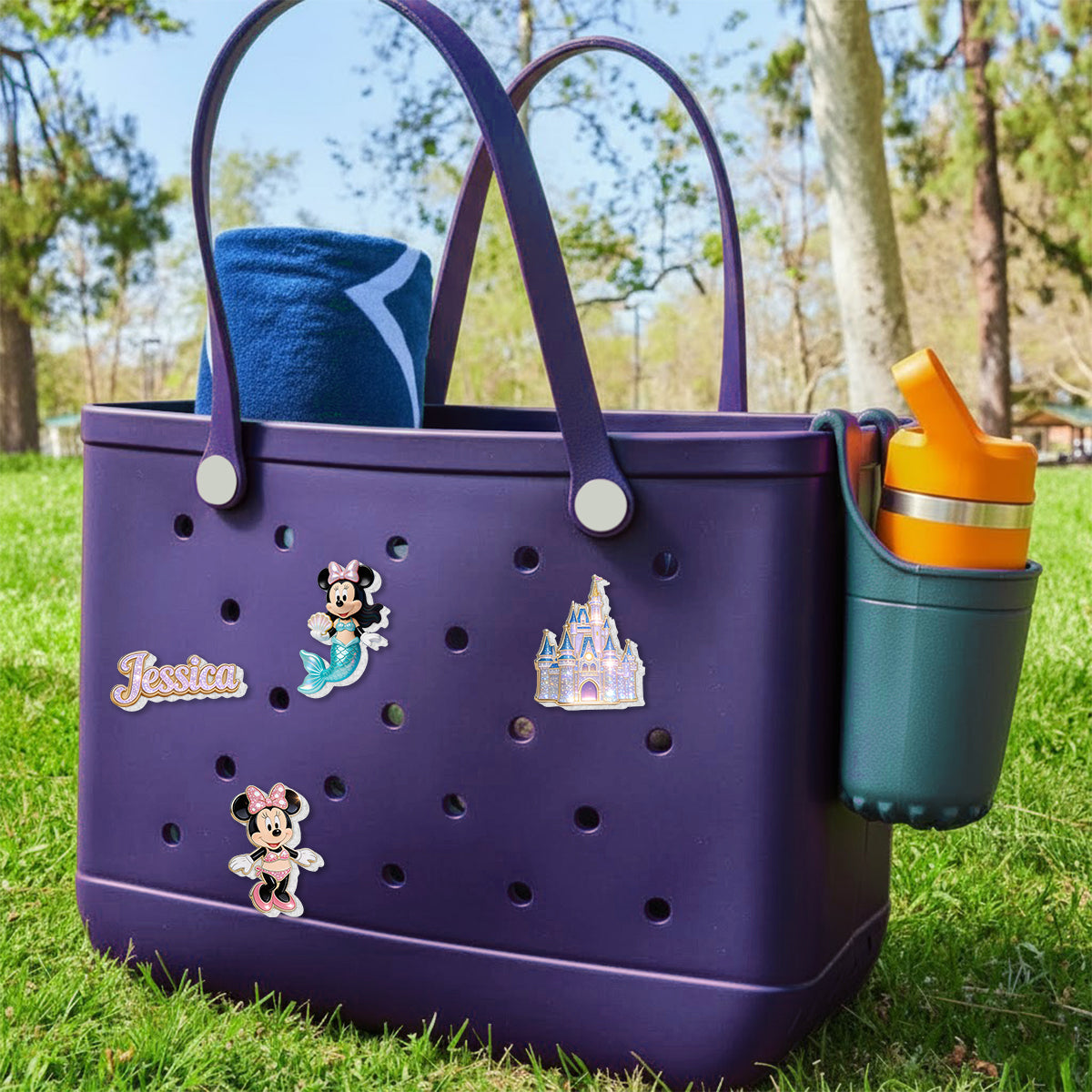 Magical Cartoon Mouse - Personalized Mouse Bucket Tote With Charms