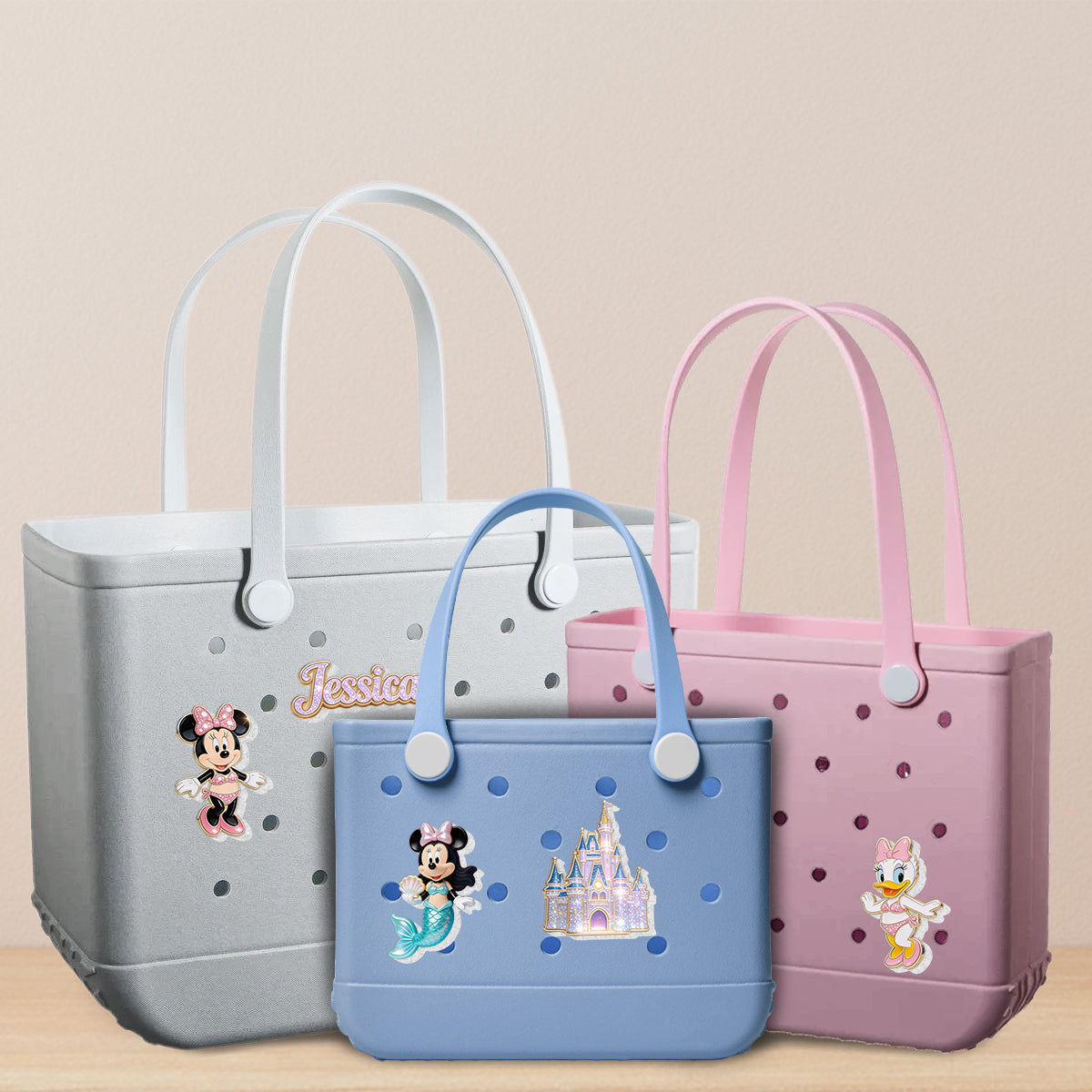 Magical Cartoon Mouse - Personalized Mouse Bucket Tote With Charms