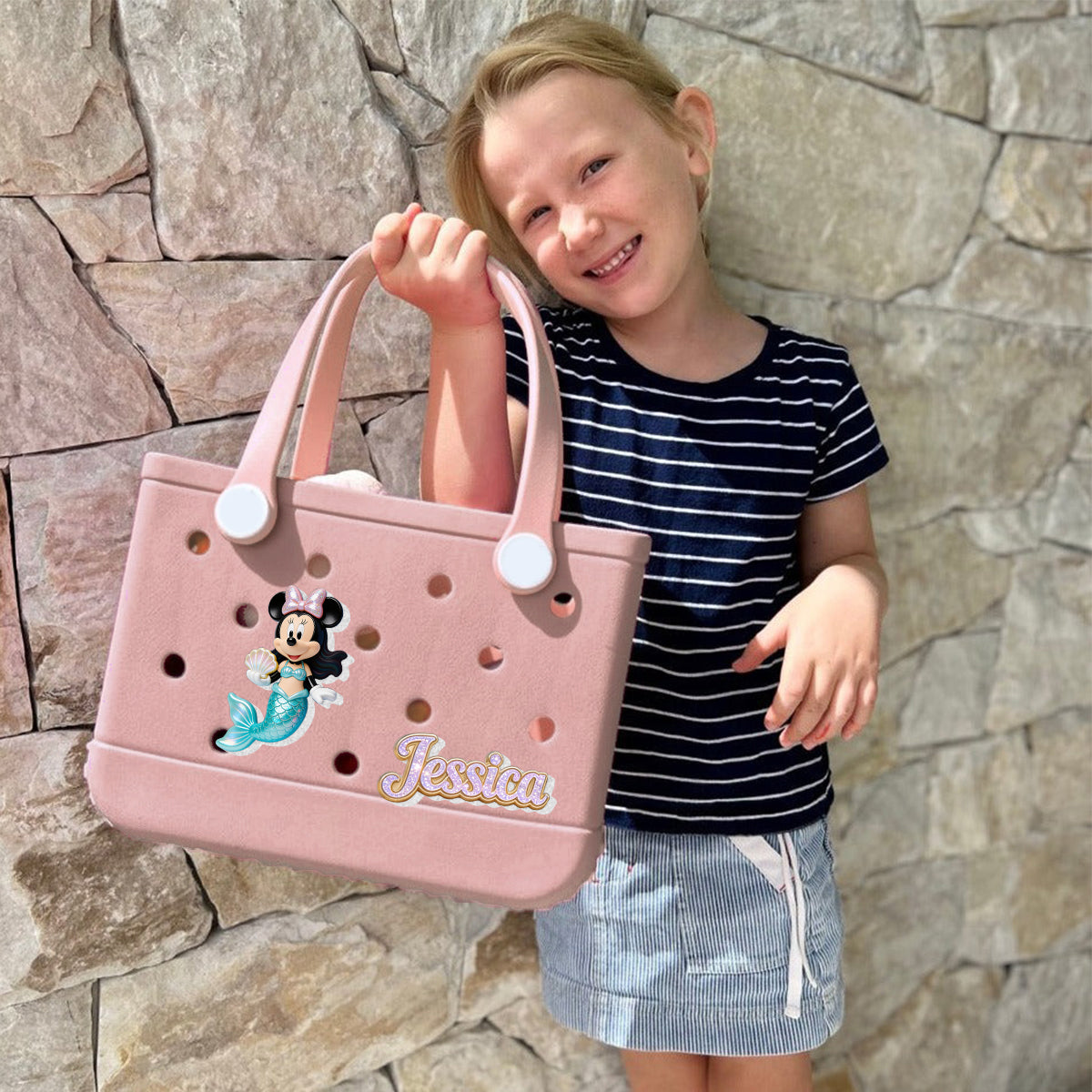 Magical Cartoon Mouse - Personalized Mouse Bucket Tote With Charms