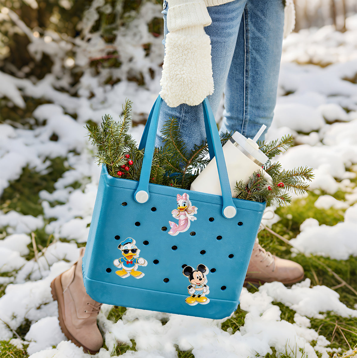 Magical Cartoon Mouse - Personalized Mouse Bucket Tote With Charms