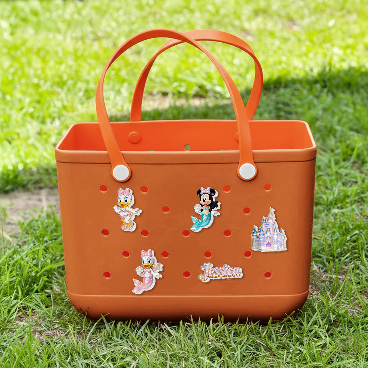 Magical Cartoon Mouse - Personalized Mouse Bucket Tote With Charms