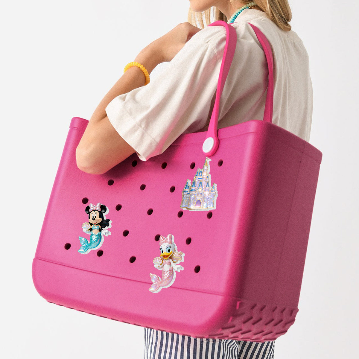 Magical Cartoon Mouse - Personalized Mouse Bucket Tote With Charms