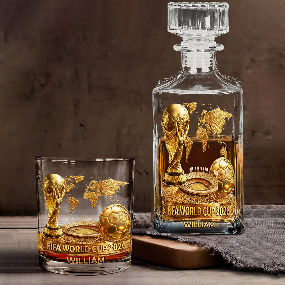 The World Cup 2026 - Personalized Soccer Whiskey Glass