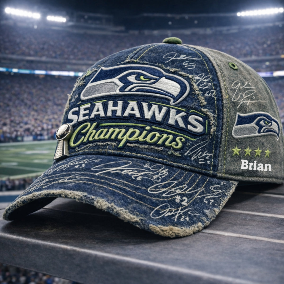 Seattle - Seahawks Football Team - Personalized American Football Classic Cap